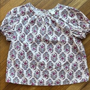 J. Crew Factory Crewcuts Pink Floral Kids Blouse